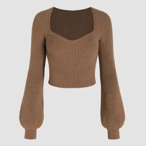 Brown knit sweater